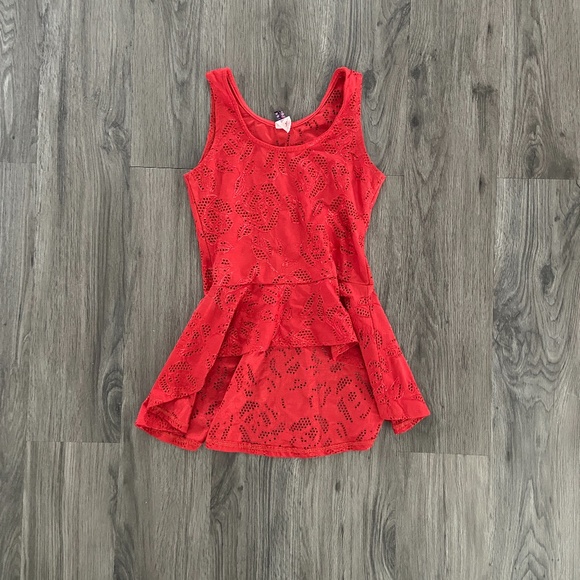 Red Lace Tank Top - Picture 2 of 6
